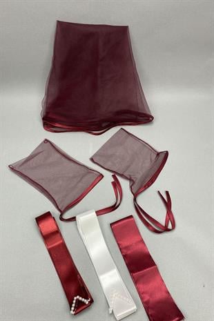 الجملة الحجاب الزفاف والمجوهرات مجموعة مع ربط قضيب