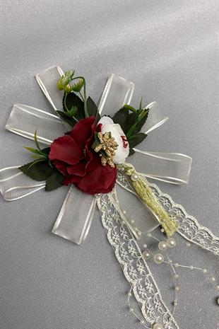 حزمة الجملة حقيبة وزخرفة سيارة القافلة 3 قطع كلاريت أحمر