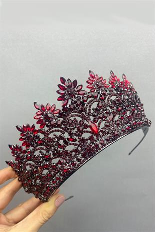 الجملة أنجلينا عنابي الحناء تاج الزفاف