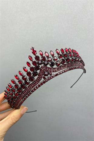 الجملة عنابي أنتيراس الحناء تاج الزفاف