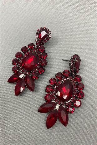 الجملة بورجوندي برلين نموذج الزفاف تاج الحناء والأقراط