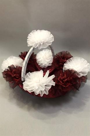 الجملة سلة الحنة البيضاء بورجوندي وصينية