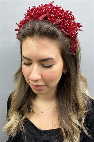 الجملة عنابي كابيلا الحناء تاج الزفاف