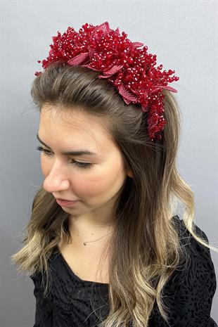 الجملة عنابي كابيلا الحناء تاج الزفاف