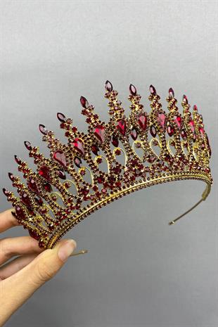 الجملة بورجوندي الذهب الحناء نموذج الزفاف الحناء التاج