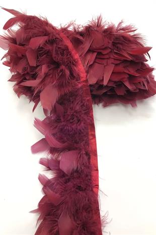 ريش تركي عنابي بالجملة 1 متر