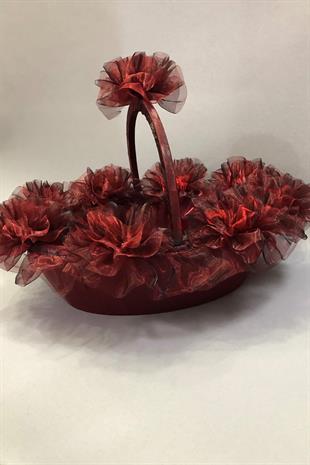 سلة وصينية الحناء بورجوندي بالجملة