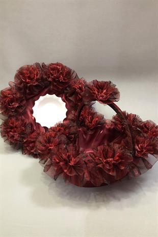 سلة وصينية الحناء بورجوندي بالجملة