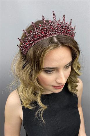 الجملة بورجوندي ليونيس نموذج تاج الحناء الزفاف