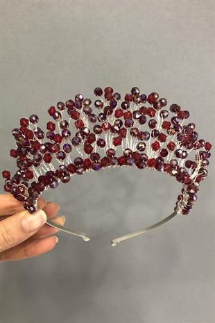 الجملة تاج الزفاف نموذج الأميرة بورجوندي