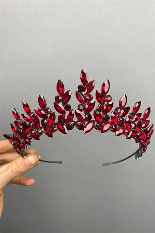 الجملة لون عنابي تاج الحناء الزفاف