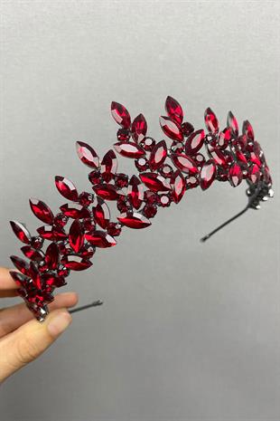 الجملة بورجوندي سوبرا نموذج الزفاف الحناء التاج والأقراط