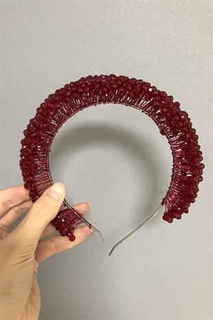 تاج الحناء الكريستالي الكثيف بورجوندي بالجملة