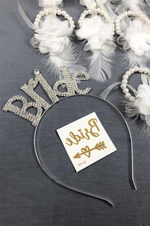 الجملة تاج العروس ومجموعة سوار العروسة الزهور البيضاء