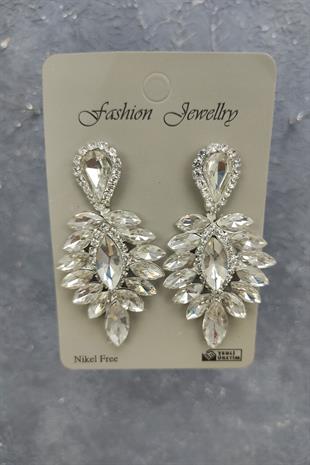 Wholesale Canis Model Bridal Crown and Drop Stone Earrings