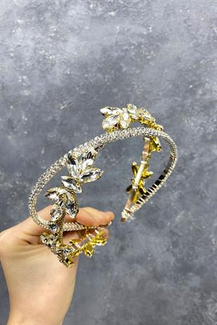 الجملة الصليب صف مزدوج المكوك الزفاف تاج الشعر التبعي