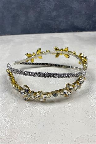 الجملة الصليب صف مزدوج المكوك الزفاف تاج الشعر التبعي