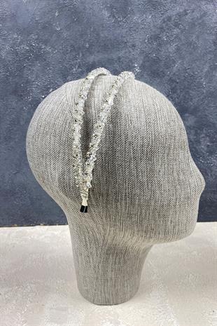 الجملة صف مزدوج قطع كريستال الشعر التبعي تاج الزفاف