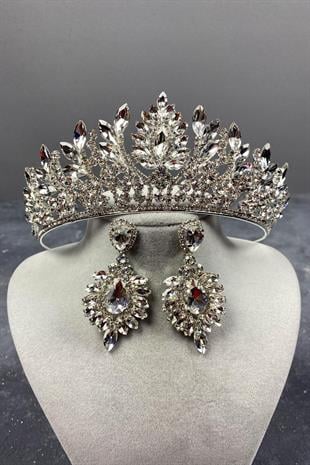 الجملة تاج الزفاف حجر دانفر ومجموعة القرط