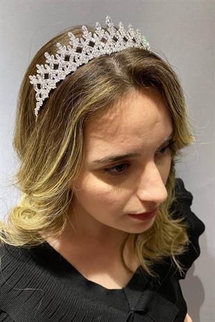 Wholesale Faylinn Zircon Stone Bridal Crown and Earrings