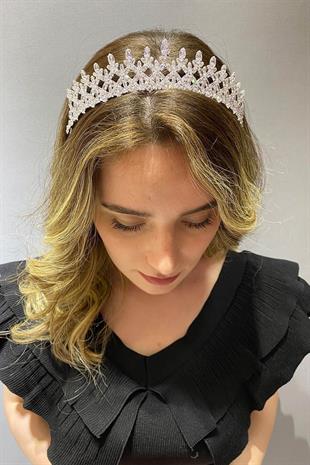 Wholesale Faylinn Zircon Stone Bridal Crown and Earrings