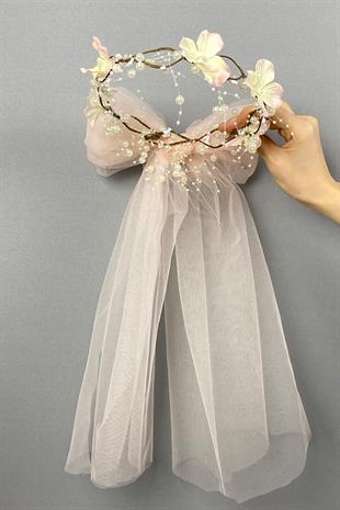 الجملة مخصص الزفاف الحناء تاج مع زهرة الكوبية مع القوس