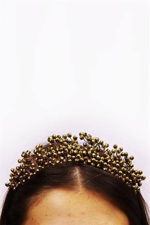 الجملة لون الذهب الأميرة نموذج تاج الزفاف