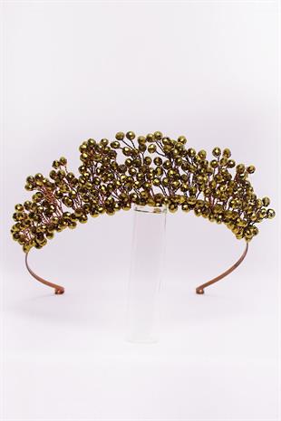 الجملة لون الذهب الأميرة نموذج تاج الزفاف