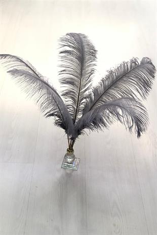 الجملة ريش نعام رمادي 45-50 سم 1 قطعة