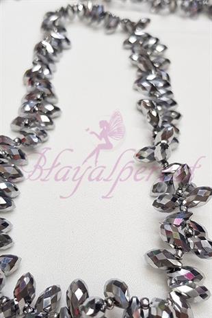الجملة الفضة سلسلة قطرة الكريستال