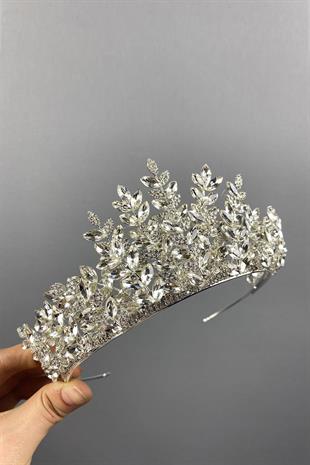 الجملة الفضة Ezel 3D تاج الحناء الزفاف