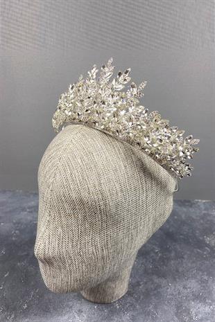 الجملة الفضة Ezel 3D تاج الحناء الزفاف