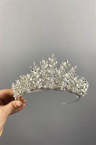 الجملة الفضة Ezel 3D تاج الحناء الزفاف