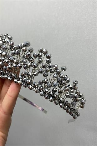 الجملة فضة كريستال مطرز العرسان وتاج الحناء