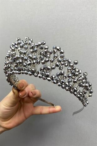 الجملة فضة كريستال مطرز العرسان وتاج الحناء