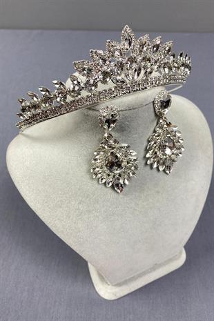 الجملة فضة الزفاف ولي العهد Leyn وإسقاط مجموعة القرط المكوك