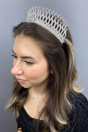 الجملة فضة لينا تاج الزفاف