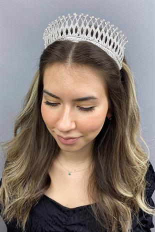 الجملة فضة لينا تاج الزفاف