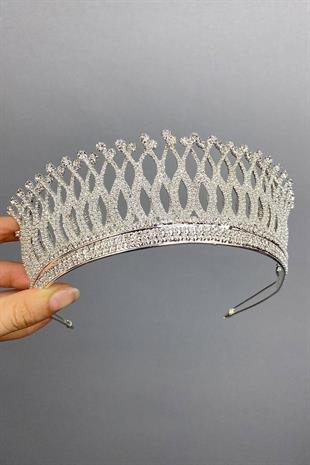 الجملة فضة لينا تاج الزفاف