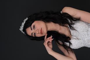 الجملة اللون الفضي كريستال حجر الحناء، تاج الزفاف ومجموعة القرط