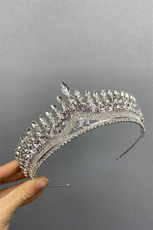 الجملة فضية اللون Anteras الحناء تاج الزفاف