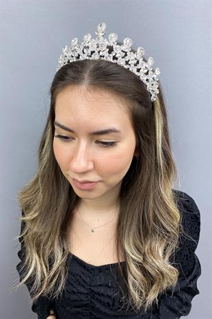 الجملة فضية اللون بيتي نموذج تاج الحناء الزفاف