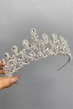 الجملة فضية اللون بيتي نموذج تاج الحناء الزفاف