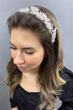 الجملة فضية اللون كارمن تاج الزفاف