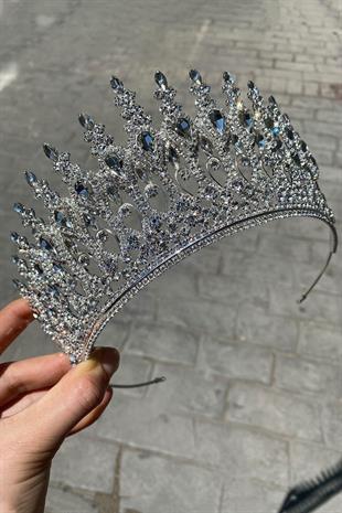 الجملة فضية اللون الحناء نموذج تاج الزفاف