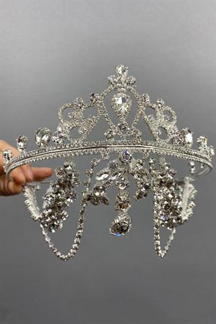 الجملة فضية اللون Hürrem تاج الحناء الزفاف