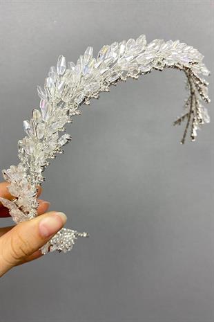 الجملة اللون الفضي Sementa تاج الزفاف الأنيق