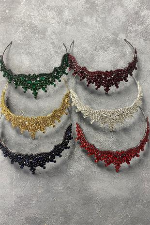 الجملة الفضة تاج الزفاف حجر طوكيو ومجموعة القرط المكوك