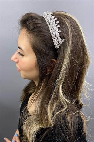 الجملة الفضة الأنيقة تاج الزفاف لوكاس