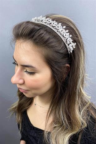 الجملة الفضة الأنيقة تاج الزفاف لوكاس